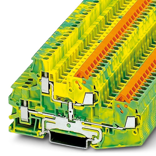 PHOENIX CONTACT - QTTCBU 1,5-PE - Protective conductor double-level terminal block